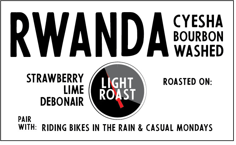 Rwanda Bourbon Cyesha (a full bodied & debonair light roast)